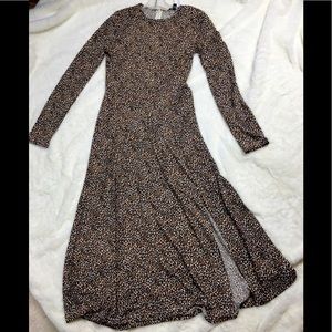 NWT Banana Republic S dress Animal print $98.50 black brown